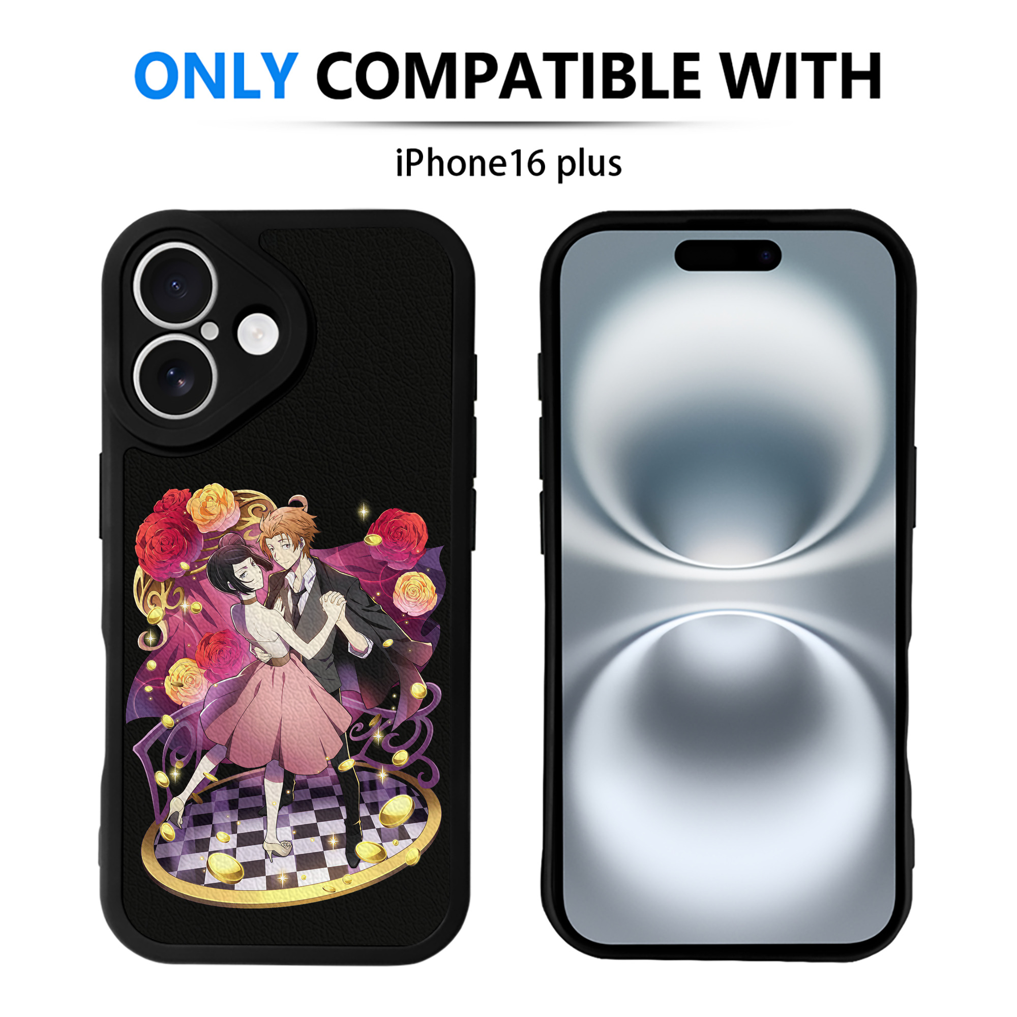 （画像用） 文豪ストレイドッグス Bungo Stray Dogs 【iPhone 16シリーズ対応】シリコンスマホケース（レザー調） 材質：シリコン